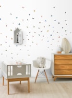 AMOSTRA PAINEL BORBOLETA MULTICOLORIDO FUNDO BRANCO