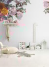 PAINEL FLORA III FUNDO CINZA 290 cm