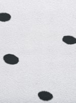 AMOSTRA PAPEL DE PAREDE BOLINHA PRETO E BRANCO