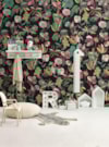 PAPEL DE PAREDE FLORES IMAGINÁRIAS PRETO 290 cm