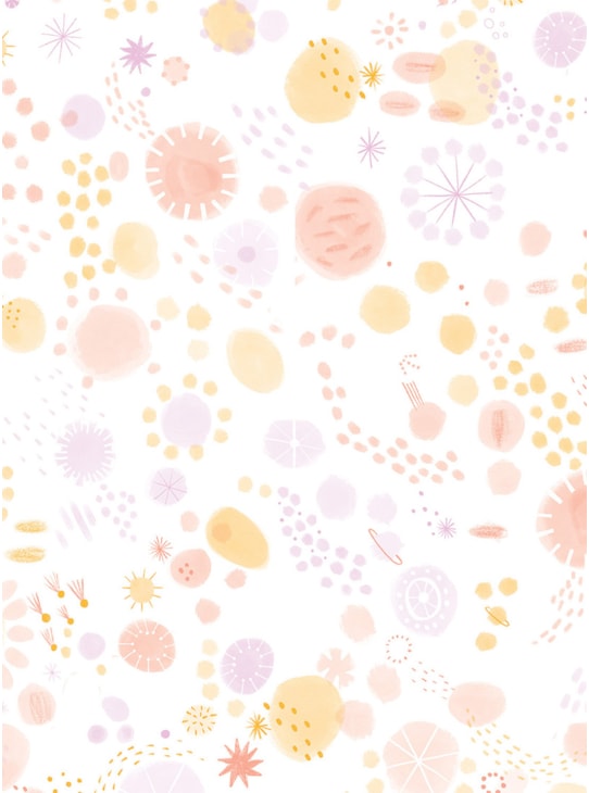 AMOSTRA PAPEL DE PAREDE JARDIM DE ESTRELAS BRANCO