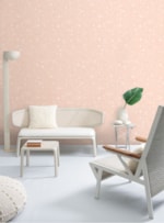 AMOSTRA PAPEL DE PAREDE JARDIM DE ESTRELAS PÊSSEGO