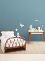 AMOSTRA PAPEL DE PAREDE SEDA AZUL 743