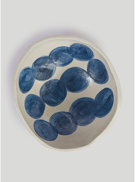 BOWL CERÂMICA I BRANCO E AZUL