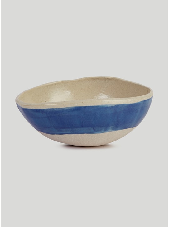 BOWL CERÂMICA IV BRANCO E AZUL