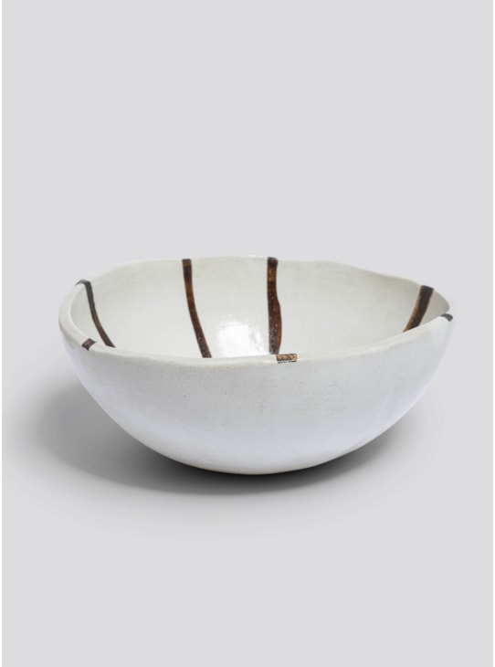 BOWL CERÂMICA TRAÇOS I BRANCO E PRETO