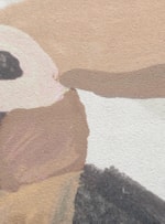 PAINEL DE PAREDE CANTO DA FLORESTA BRANCO E LARANJA