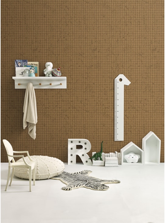 PAINEL DE PAREDE FRACTAL NATURAL AMARELO E MARROM