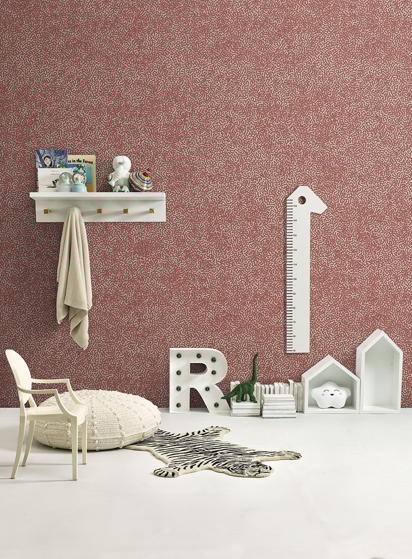 PAINEL DE PAREDE TURING VERMELHO E BEGE