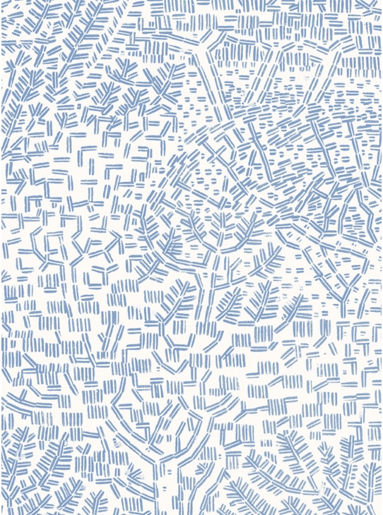 PAPEL DE PAREDE ÁRVORES AZUL CLARO 644C