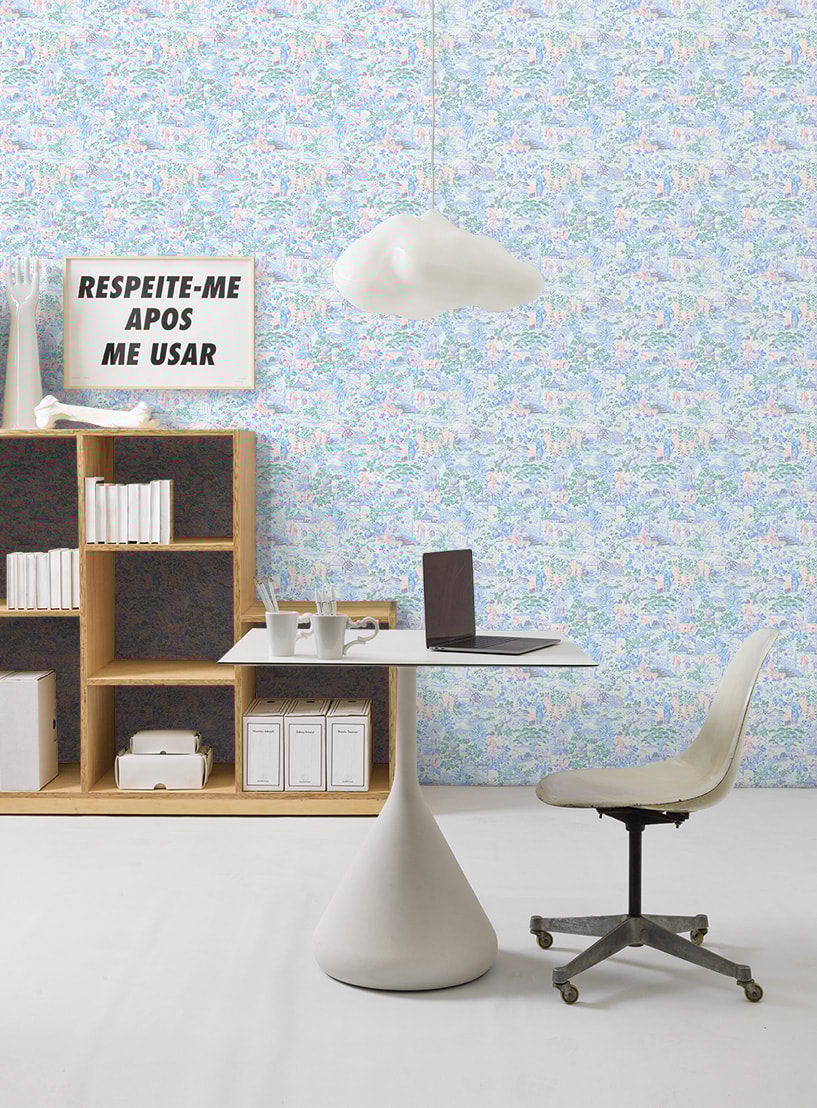 Featured image of post Papel De Parede Azul Pastel Papel de parede 3d efeito cinza geom trico adesivo 305x57cm