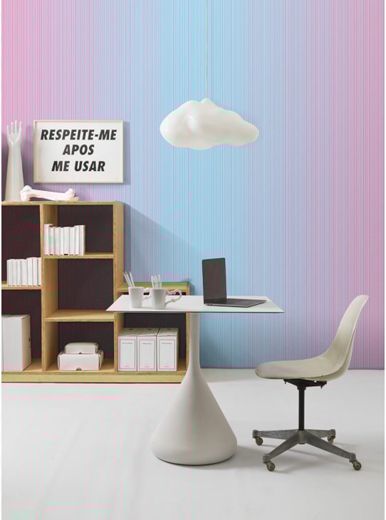 PAPEL DE PAREDE GRADIENTE III AZUL E ROSA
