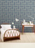 PAPEL DE PAREDE TEIA AZUL